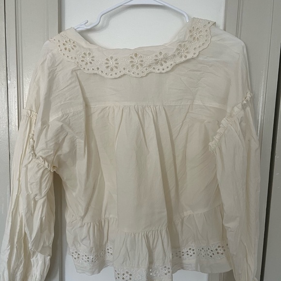 Neuflora cream button up blouse - Picture 3 of 3